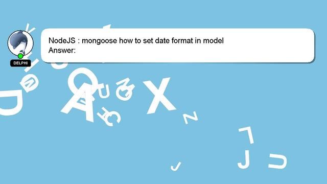 NodeJS : mongoose how to set date format in model смотреть онлайн