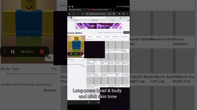 How to change the skin tone of your roblox avatar!!!#shorts