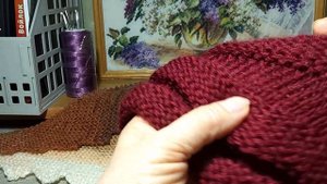 Повязка  на голову в виде чалмы спицами.