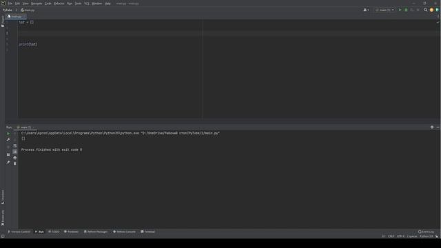 Делаем консольную мини программу python | Изучаем списки python