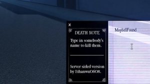 roblox script showcase - Death Note