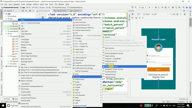 #1 Firebase Authentication Tutorial - Login and Registration User Interface