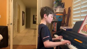 Kasey in home Piano Recital