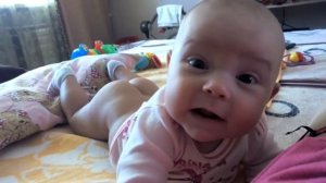 Смешно до слез!Как Малыш разговаривает в 4 месяца