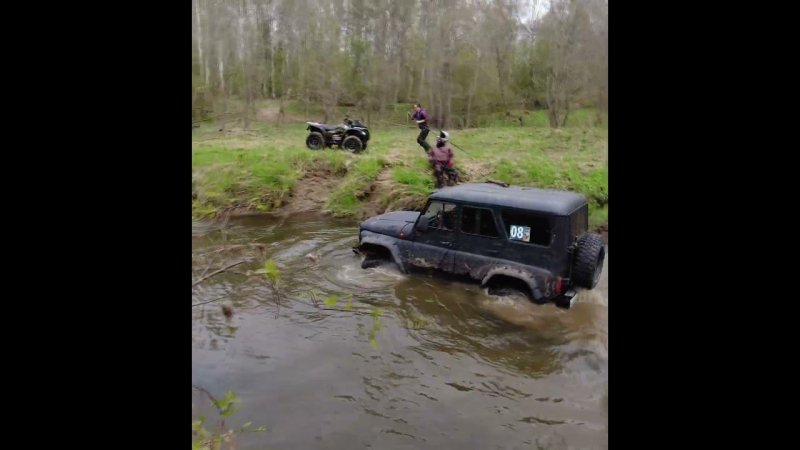 Уаз через реку №80в #offroad