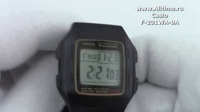 Мужские японские наручные часы Casio F-201WA-9A смотреть онлайн