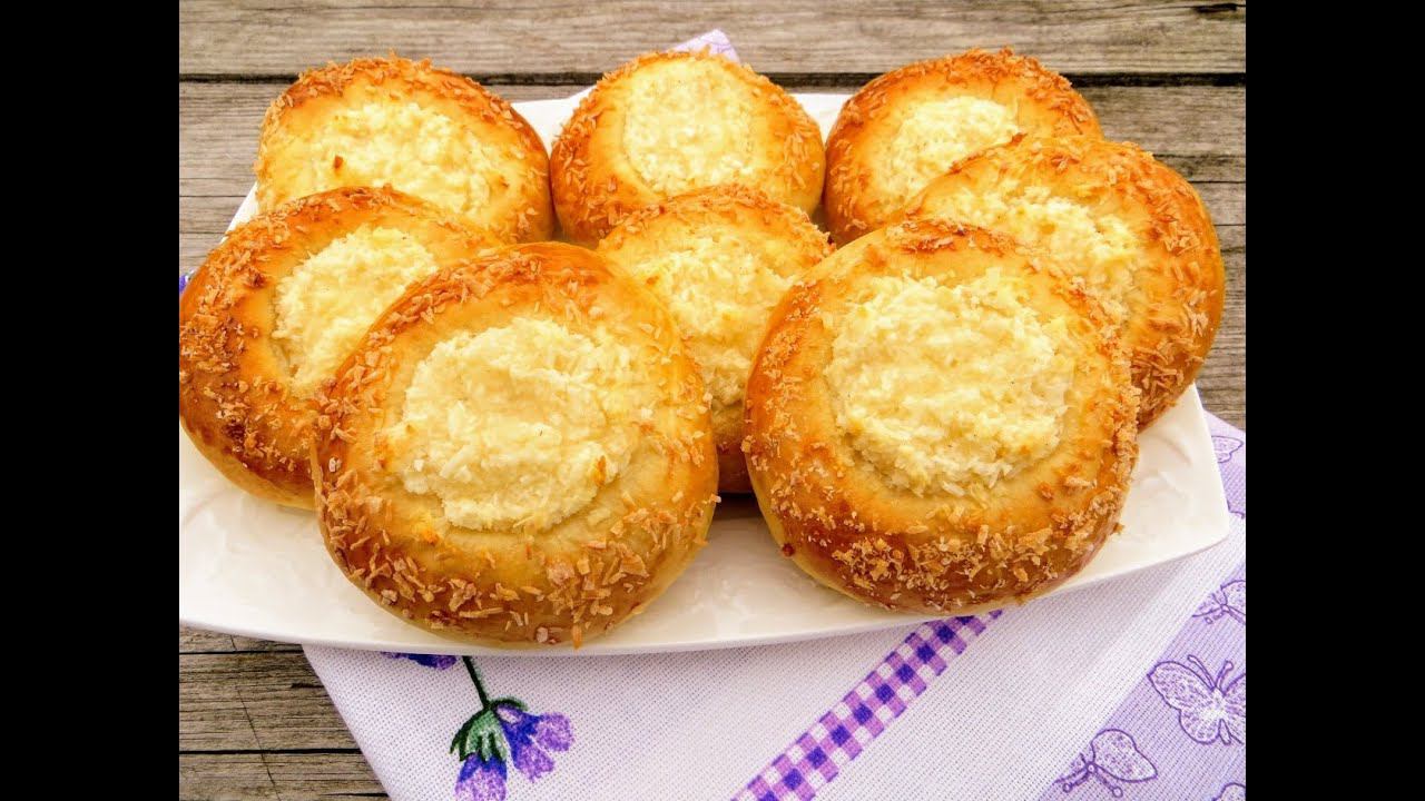 Люди сходят с ума от этих булочек / Домашняя выпечка с кокосовой начинкой