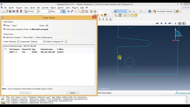 Abaqus Basic Tutorials - How to Find Stress,Displacement,Force at Particular Node and Element