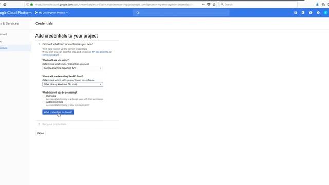 Getting Credentials With Google Cloud Console смотреть онлайн