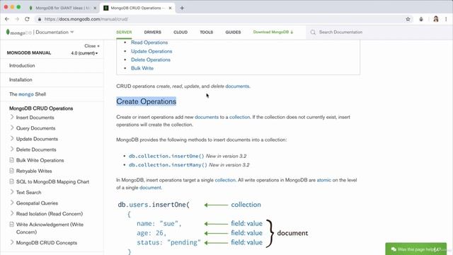 150 MongoDB CRUD Operations in the Shell Create смотреть онлайн