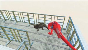 The Garden DEATH RUN Among Us T REX SPIDER MAN Animal revolt battle simulator #arbs