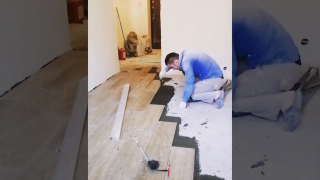 Укладка керамогранита с шагом 1/3