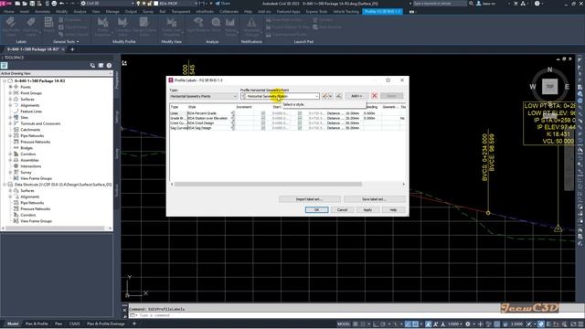 How to add horizontal geometry points as a profile label in Civil 3D смотреть онлайн