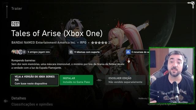 TALES OF ARISE LIBERADO PARA TODOS OS CONSOLES VIA XBOX GAME PASS