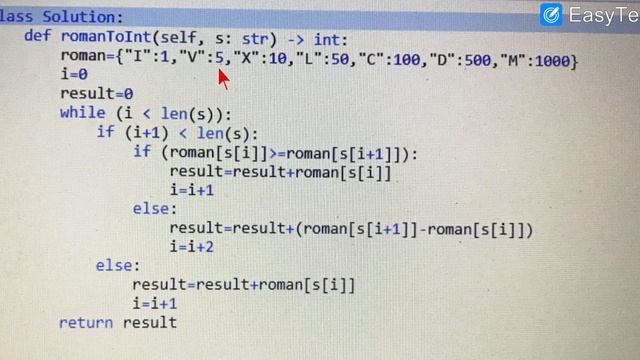 Roman to Integer || Leetcode-13 ||Python