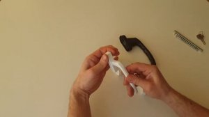 Ручка балконная двухсторонняя узкая с ключиком