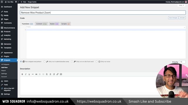 Remove the Woocommerce Product Magnifying Glass Code Snippet - CodeSnippets - Wordpress Tutorial