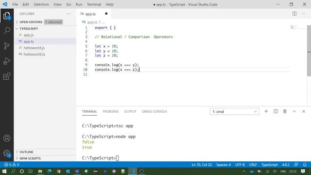 TypeScript Tutorial | Relational Operators