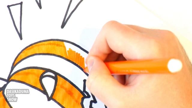 Как нарисовать ТЫКВУ для Хэллоуин / мультик раскраска ТЫКВА для детей / Раскраски малышам смотреть онлайн