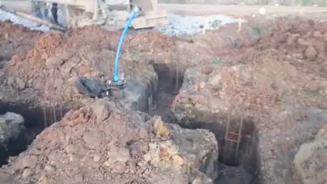 Заливка буро заливных свай без автобетононасоса