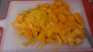 Фруктовый кисель, Малина и Манго. Лёгкий фруктовый десерт. Париж/Dessert, Mango et Framboises.