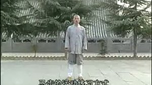 Shaolin Monk Demonstrates Kung Fu Horse Stance  (Ma Bu)