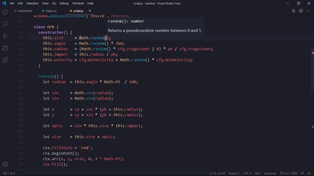Vanilla JS | Stardust parallax effect + src | rus смотреть онлайн