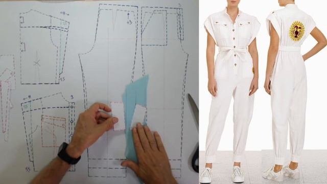 моделируем комбинезон Modelado De Enterizo #курсыкройкиишитья #модный