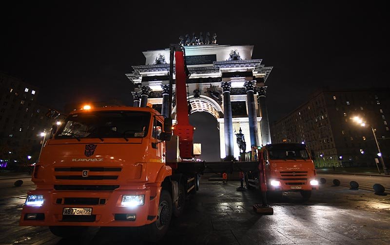 Триумфальную арку на Кутузовском проспекте подготовили к зиме / Город новостей на ТВЦ