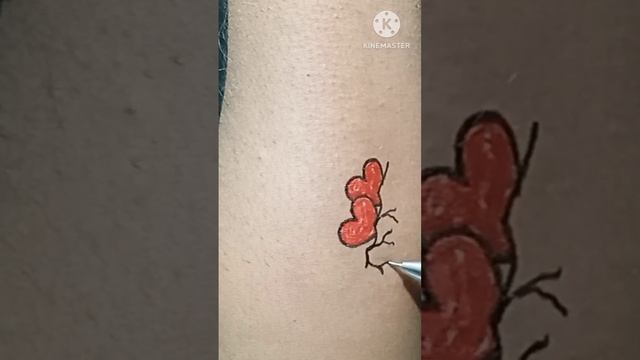 two heart ?tatto design#viral #short #trending ????