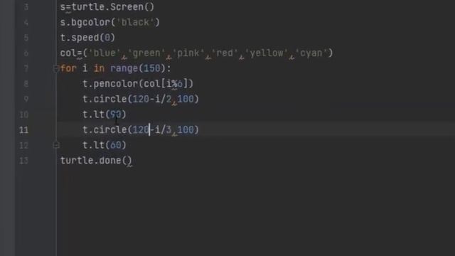 How to draw geometric flowers in python كيف ترسم أزهار بشكل هندسى فى بايثون