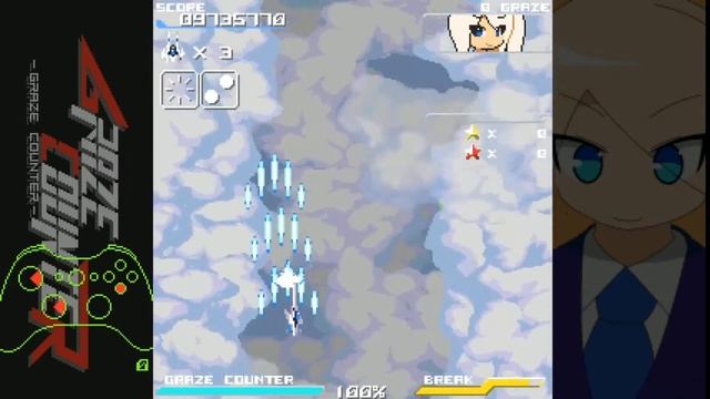 Graze Counter 4 Type-2 1CC Run on Novice Difficulty