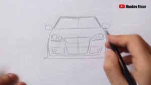 Как нарисовать машину Фольксваген легко | Ehedov Elnur