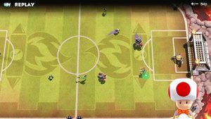 Mario Strikers Battle League Rosalina Waluigi Paulina and Mario at Lava Castle