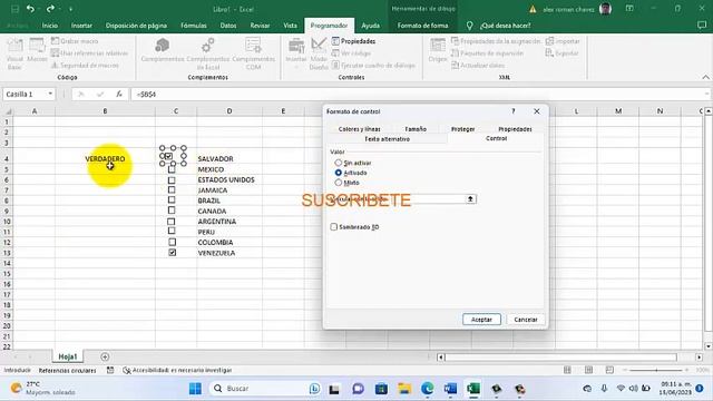 Casillas de Verificación en Excel 2019 смотреть онлайн