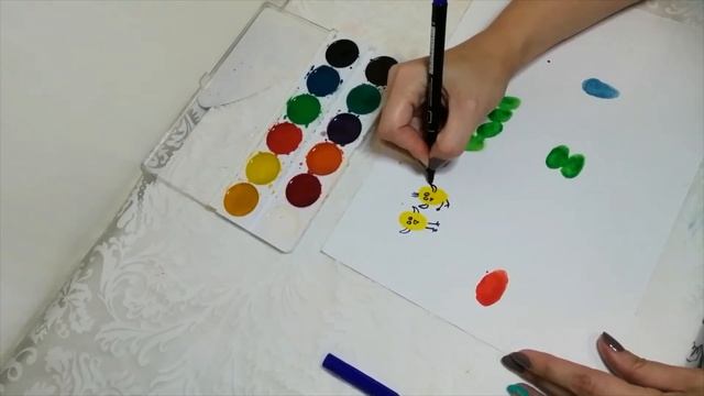 ВЕСЁЛЫЕ ПАЛЬЧИКИ.ПАЛЬЧИКОВОЕ РИСОВАНИЕ ДЛЯ ДЕТЕЙ 4-6 ЛЕТ. смотреть онлайн