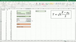 Einstichproben t-Test in Excel rechnen - Daten analysieren in Excel (49)