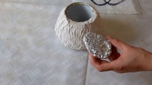 Цветочный горшок(кашпо) из гипса и шпатлевки своими руками. Декор цветочного горшка