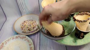 ??ВАФЕЛЬНЫЕ РОЖКИ за ПЯТЬ минут!!!?Очень вкусный десерт с ЗЕФИРОМ , БЗК или МОРОЖЕНЫМ!!!