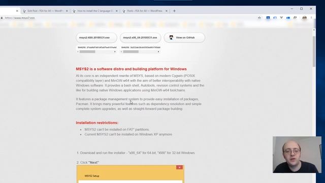 How to install the C language GCC compiler on Windows