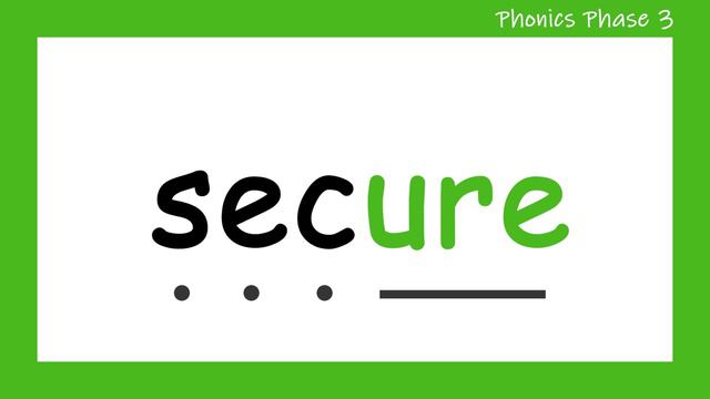 'ure' Words _ Phonics Phase 3 _ Segmenting & Blending