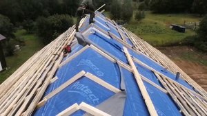 ДВУХСКАТНАЯ КРЫША, УТЕПЛЕНИЕ ПО СКАТАМ И ПОТОЛКУ, КОНТРОБРЕШЕТКА, 3 ЧАСТЬ