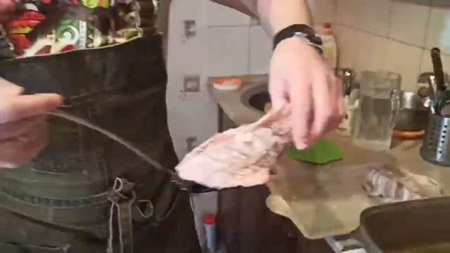 Морской ОКУНЬ  в глазури терияки с арахисом