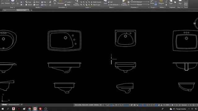 Bathroom Sink .dwg Drawing ⏬ Cad Blocks DOWNLOAD ⏬ смотреть онлайн