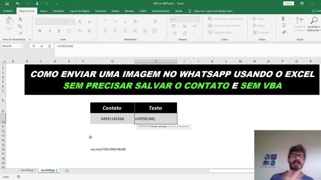 Sem contato salvo Sem VBA Como enviar mensagem no Whatsapp pelo Excel смотреть онлайн