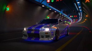 Ниссан Скайлайн в Тоннеле | Nissan Skyline Rushes Through the Tunnel - Живые Обои