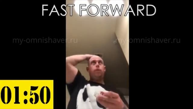 Бритье головы за 2 минуты 11 секунд с бритвой Омнишейвер смотреть онлайн