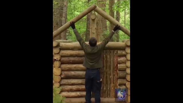 Лайфхак. Как построить хижину в лесу. #Shorts