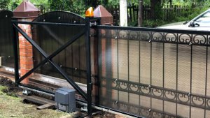 Откатные ворота кованные
