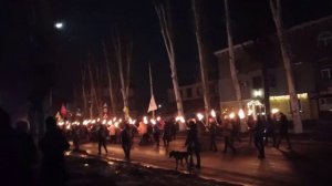ФАКЕЛЬНОЕ ШЕСТВИЕ на УКРАИНЕ 1 Января 2021, марш в честь Бандеры в Славянске, видео 1.01.2021